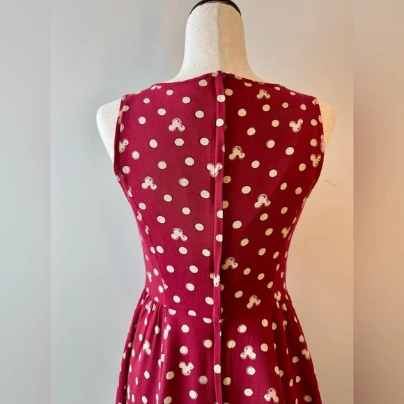 Disney x Lauren Conrad Minnie Rocks the Dots Polka Dot Dress Red/Cream Size 6 - Picture 8 of 13
